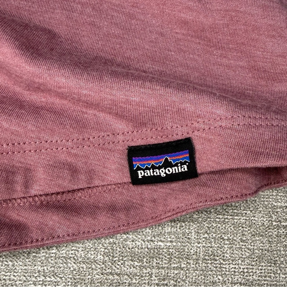Patagonia Capilene Cool Trail Shirt Womens Large Pink Heathered Short Sleeve L - Picture 3 of 5